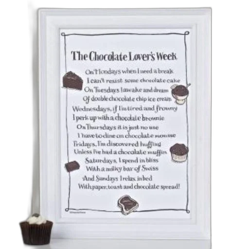 food, framed, poem, titled transparent PNG cut-out