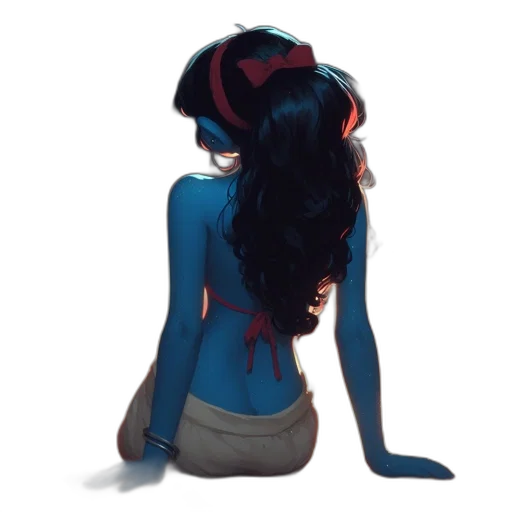 hair, dress, crown, creature transparent PNG cut-out