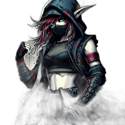mask, jacket, weapon, dragon transparent PNG cut-out