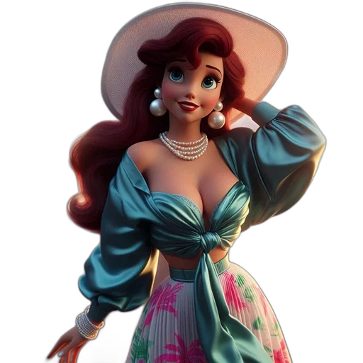 dress, 3d render, concept art, cartoon transparent PNG cut-out