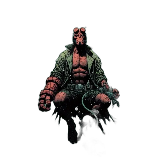 creature, comic book art, concept art, hellboy transparent PNG cut-out