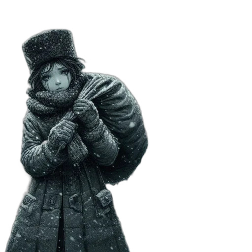 jacket, mask, hat, face transparent PNG cut-out