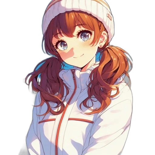 jacket, hat, face, staff transparent PNG cut-out