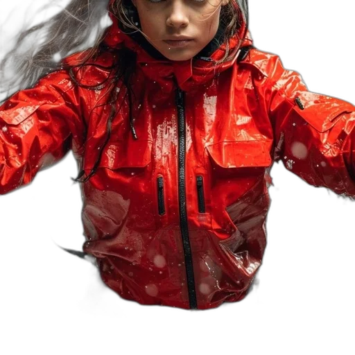 jacket, face, photorealistic, 3d render transparent PNG cut-out
