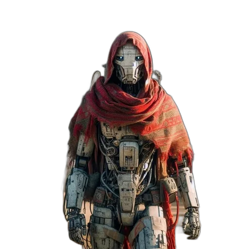 mask, robot, face, jacket transparent PNG cut-out