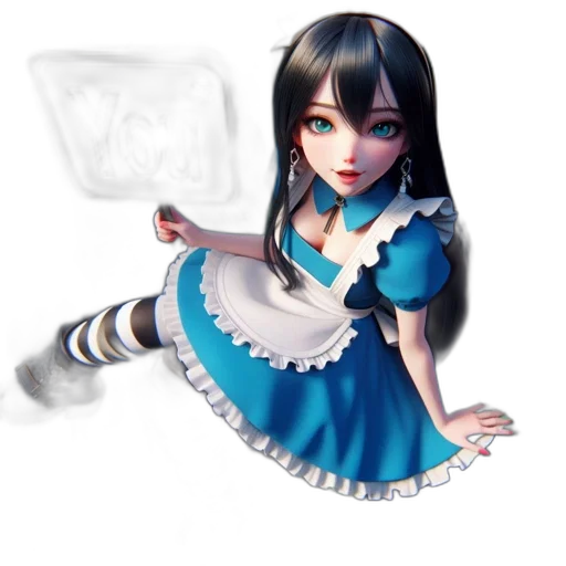 dress, staff, robot, creature transparent PNG cut-out