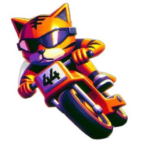 animal, pixel art, concept art, vaporwave transparent PNG cut-out