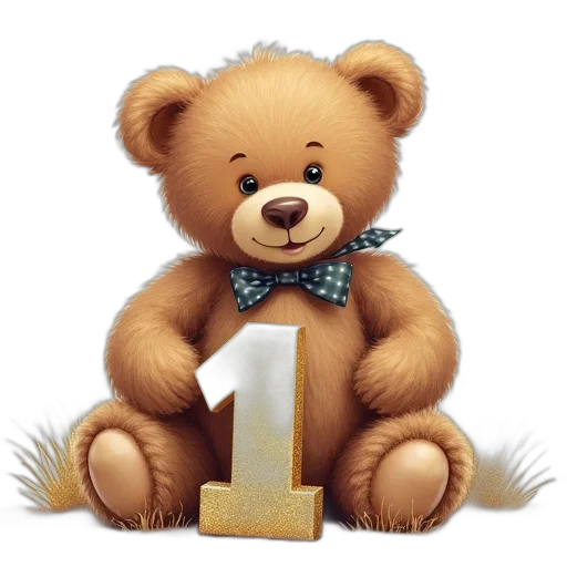3d render, photorealistic, teddy, bear transparent PNG cut-out