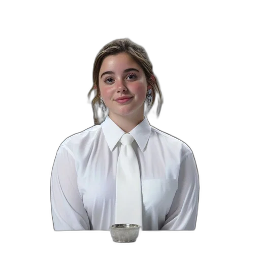 staff, face, jacket, dress transparent PNG cut-out