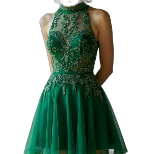 dress, green, line, high transparent PNG cut-out