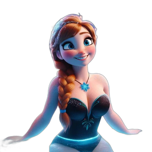 dress, crown, concept art, 3d render transparent PNG cut-out