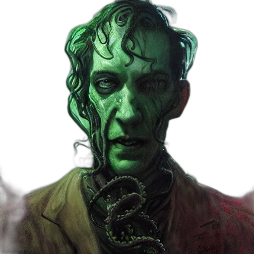face, creature, mask, comic book art transparent PNG cut-out