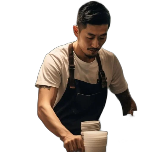 staff, food, face, robot transparent PNG cut-out