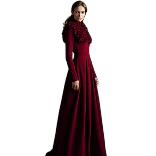 dress, staff, concept art, red transparent PNG cut-out