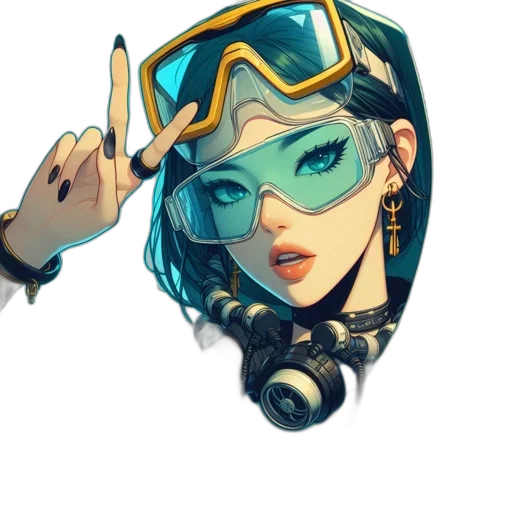 weapon, face, staff, jacket transparent PNG cut-out