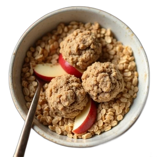 food, oatmeal, apple, breakfast transparent PNG cut-out