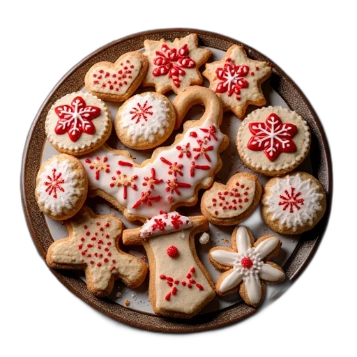 food, overhead, view, christmas transparent PNG cut-out
