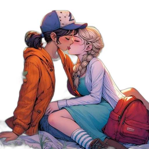comic book art, concept art, watercolor, cartoon transparent PNG cut-out