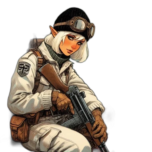 weapon, staff, hat, face transparent PNG cut-out