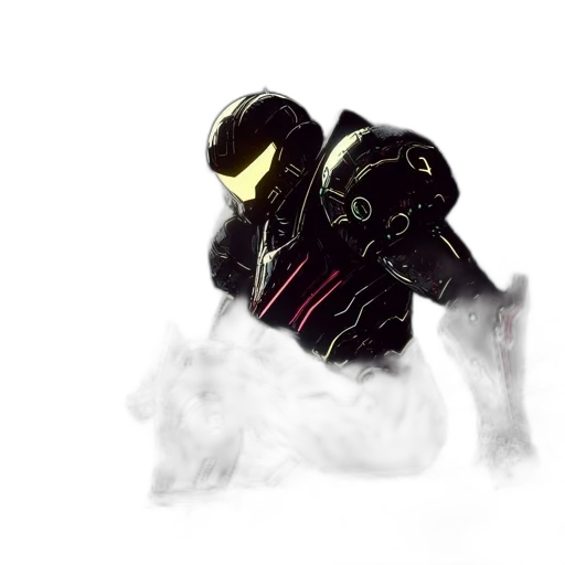 mask, robot, jacket, weapon transparent PNG cut-out