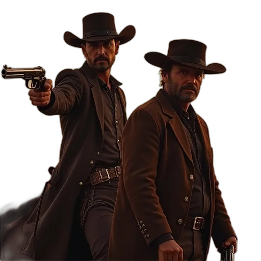 concept art, comic book art, old, west transparent PNG cut-out