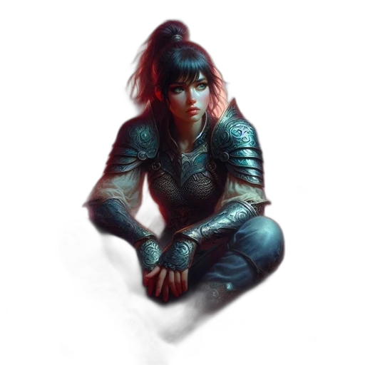 dragon, sword, face, jacket transparent PNG cut-out