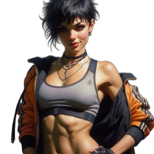 jacket, weapon, cyberpunk, concept art transparent PNG cut-out