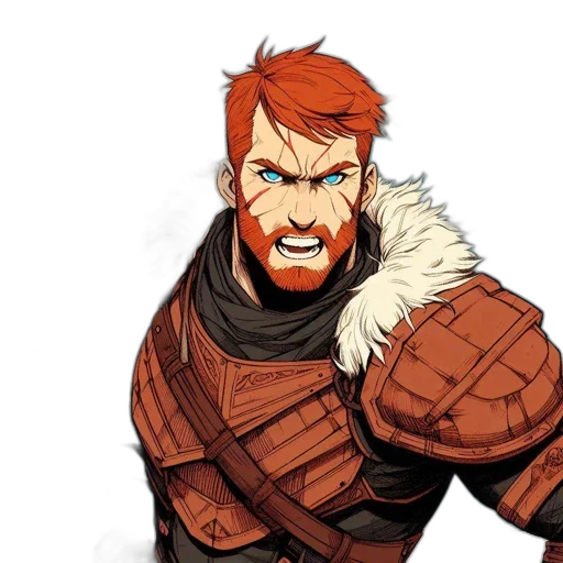 jacket, face, comic book art, concept art transparent PNG cut-out