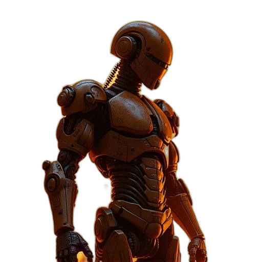 robot, concept art, 3d render, cyberpunk transparent PNG cut-out