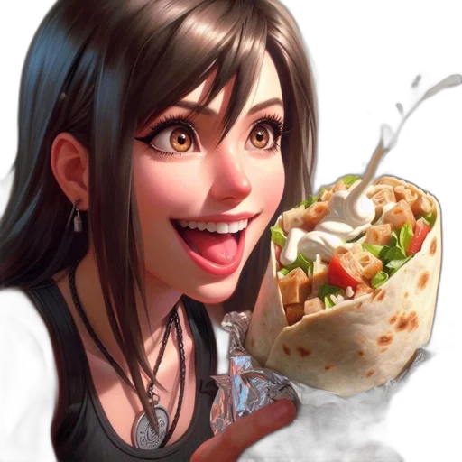 food, face, concept art, photorealistic transparent PNG cut-out