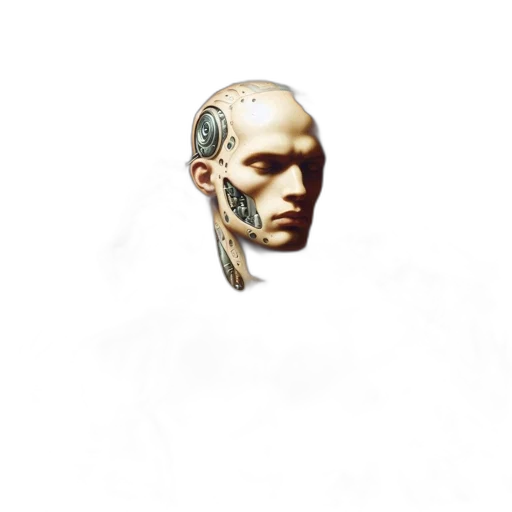 face, robot, mask, cyberpunk transparent PNG cut-out