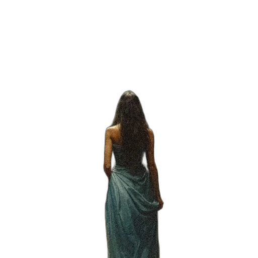 dress, crown, hair, creature transparent PNG cut-out