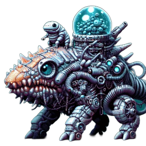 creature, dragon, robot, weapon transparent PNG cut-out