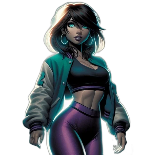jacket, comic book art, concept art, cyberpunk transparent PNG cut-out
