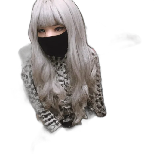 mask, hair, face, creature transparent PNG cut-out