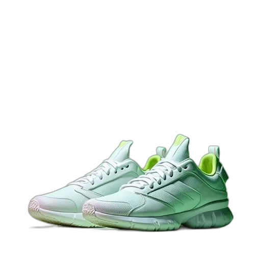 shoes, vaporwave, 3d render, photorealistic transparent PNG cut-out