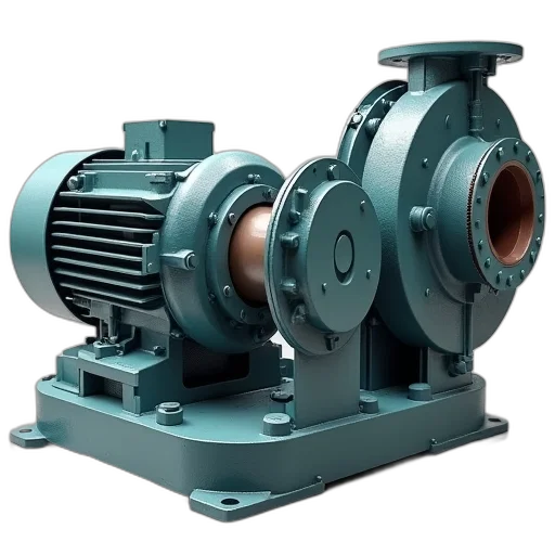 3d render, two, hydraulic, pumps transparent PNG cut-out