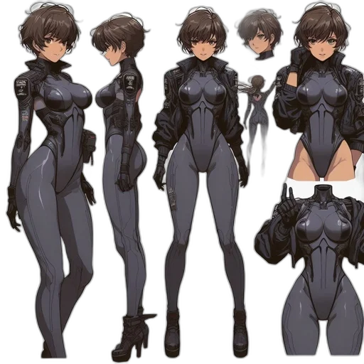 jacket, robot, concept art, cyberpunk transparent PNG cut-out