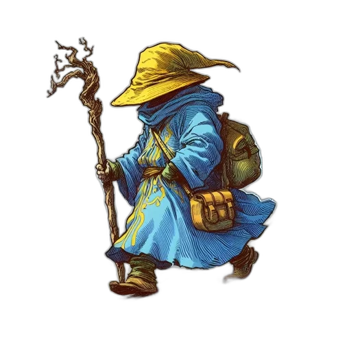 staff, hat, fantasy art, concept art transparent PNG cut-out