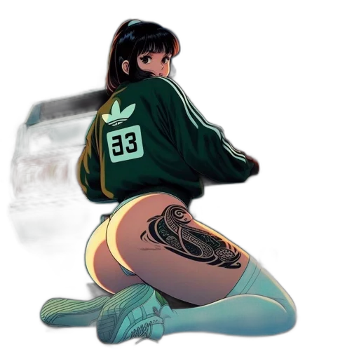 jacket, weapon, concept art, cyberpunk transparent PNG cut-out