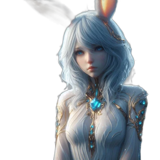 robot, dress, staff, face transparent PNG cut-out
