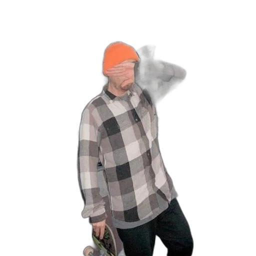 jacket, hat, staff, weapon transparent PNG cut-out