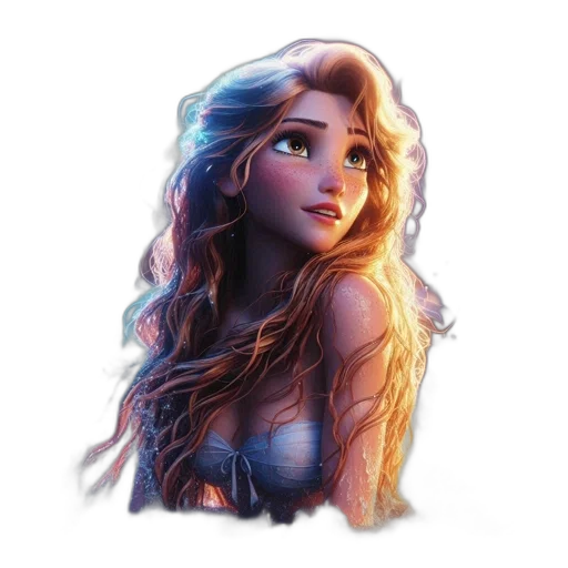 dress, face, crown, hair transparent PNG cut-out