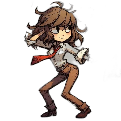 staff, weapon, hair, jacket transparent PNG cut-out