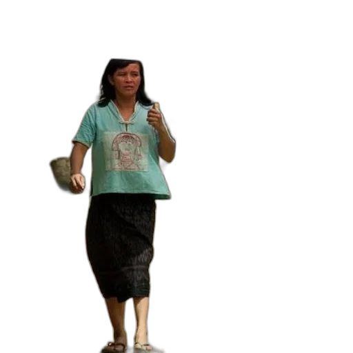dress, staff, umbrella, creature transparent PNG cut-out