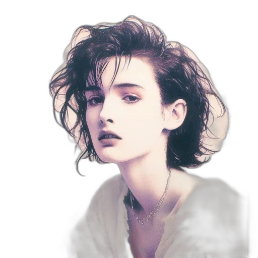 jacket, face, hair, jewelry transparent PNG cut-out