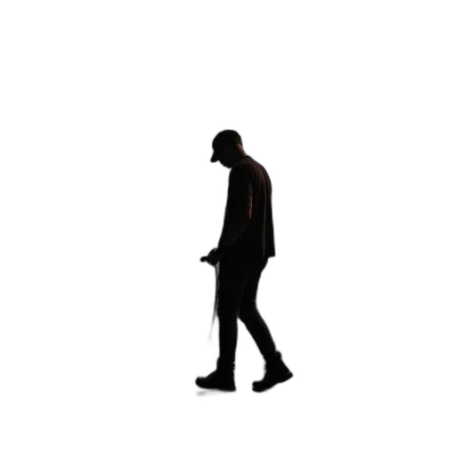 jacket, staff, face, creature transparent PNG cut-out