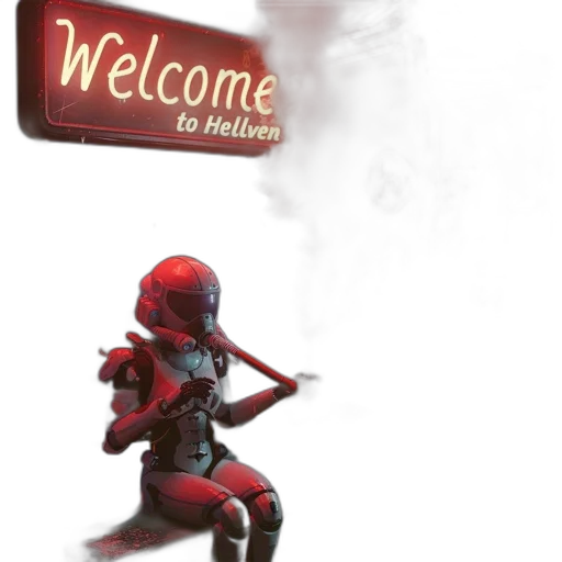 robot, staff, weapon, concept art transparent PNG cut-out