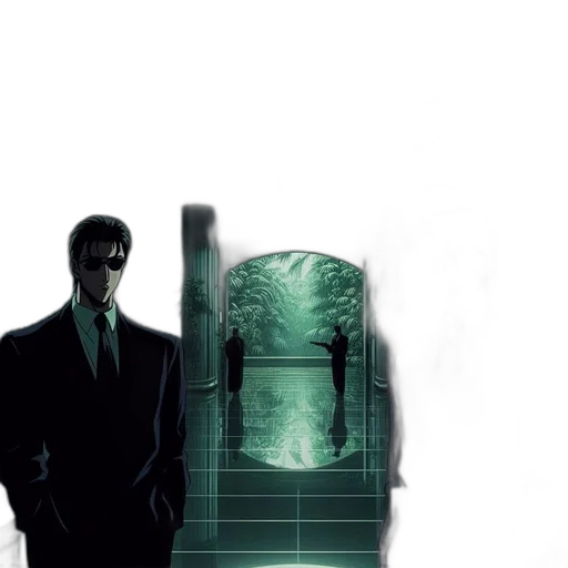 robot, jacket, mask, cyberpunk transparent PNG cut-out