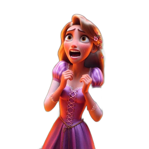 dress, face, crown, staff transparent PNG cut-out